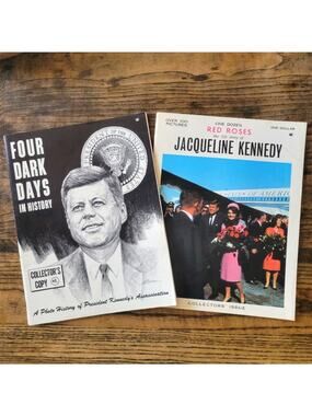 Vintage JFK & Jacqueline Kennedy Collectors Copy Magazines 63' 64'